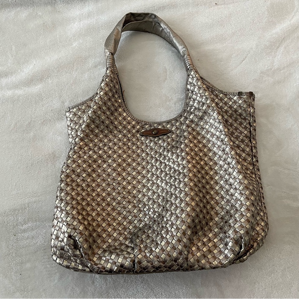 Elliott Lucca woven leather purse